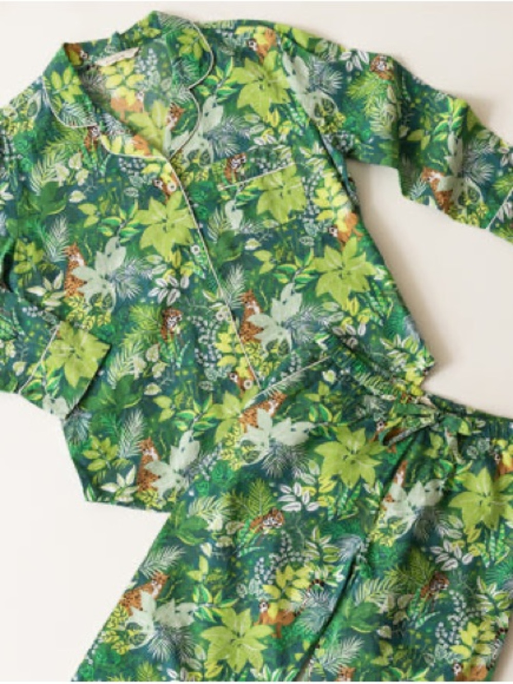 Printfresh Long PJ Set Green Jungle - Tropical Oasis